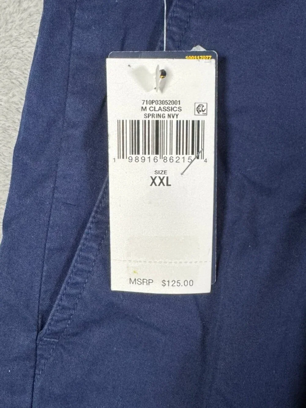 Polo Ralph Lauren Prepster Easy Pants Mens XXL Navy Blue Pleated Drawstring $125